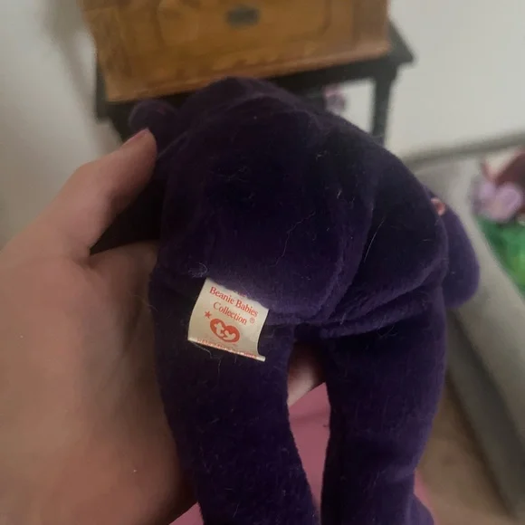 Ty Princess Purple Teddy Bear - Picture 3 of 3